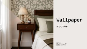 Classic Bedroom Wallpaper Mockup PSD, a Household Mockup by LinnestCreative (Thumbnail 7 of 7)