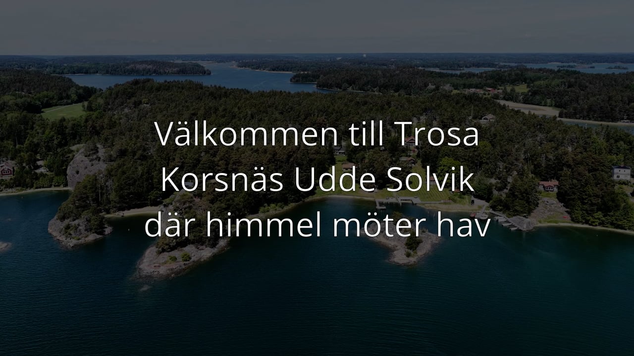 3 rum Vinterbonat fritidshus på Korsnäs udde Solvik Korsnäs Udde Solvik Trosa kommun - video