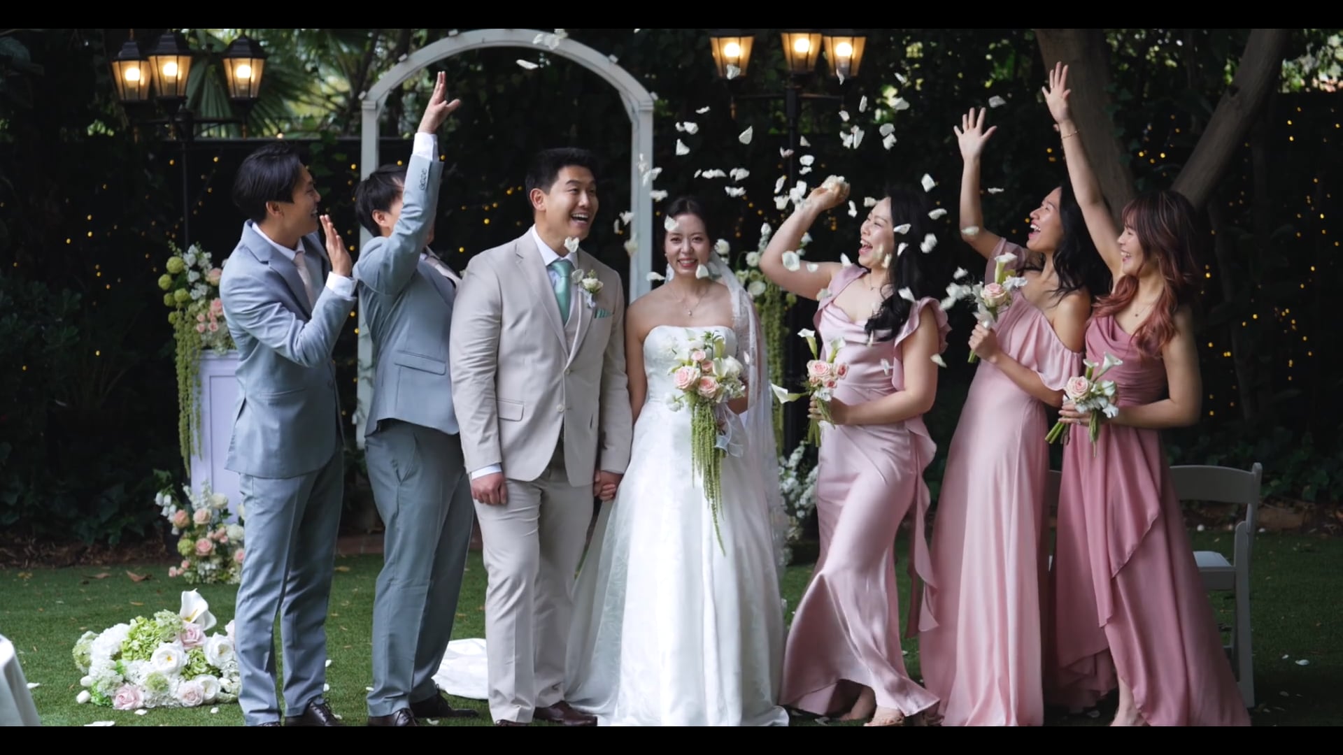 K + J wedding ceremony