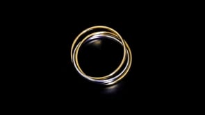 Italian 14kt Two-Tone Gold Rolling Ring