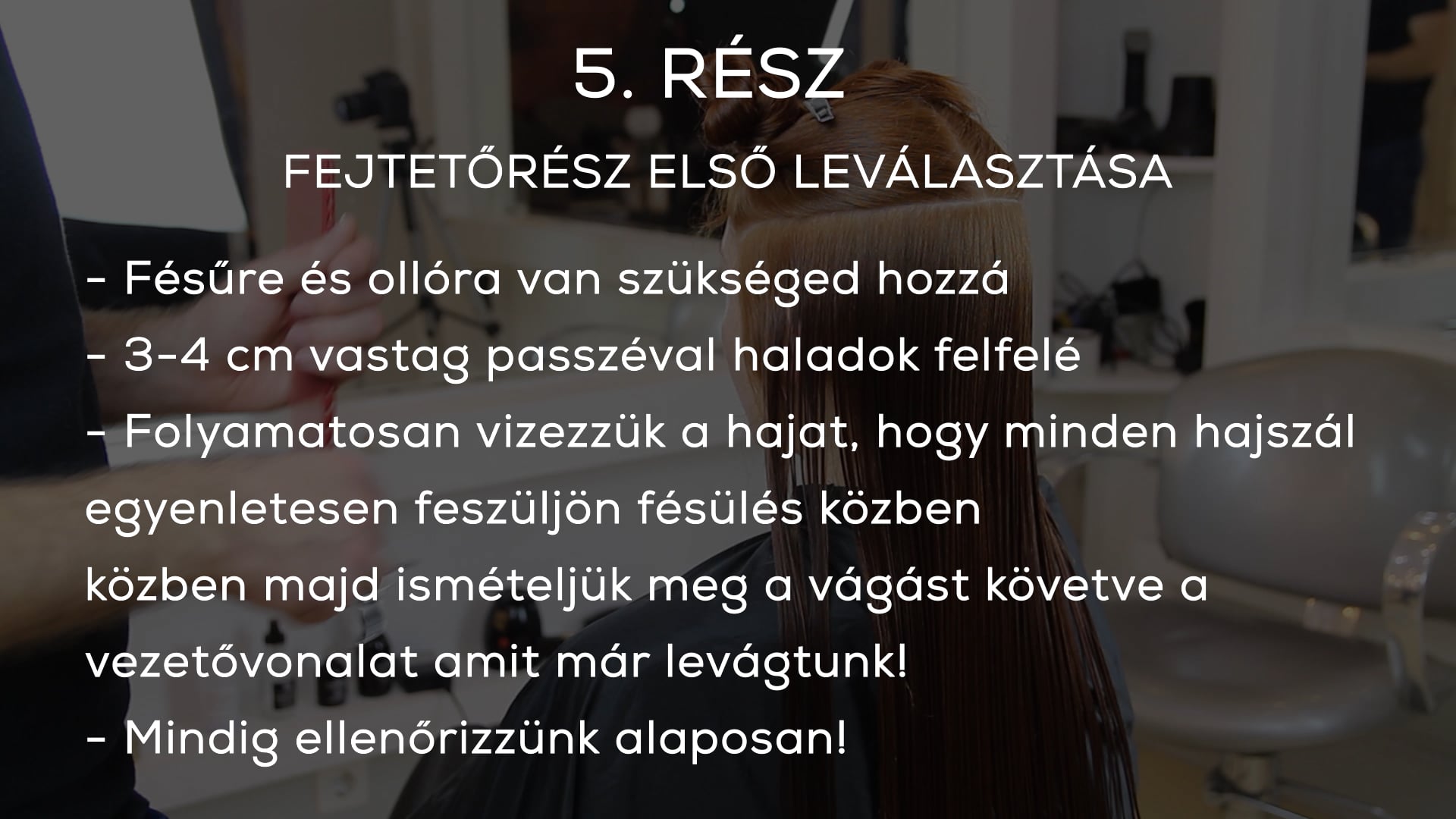 SLEEK 1 hátul egyenes egyhosszú forma 5. rész