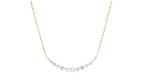 1.00 ct. t.w. Lab-Grown Diamond Curved Bar Necklace in 10kt Yellow Gold