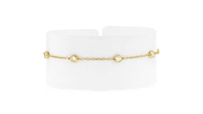 .50 ct. t.w. Lab-Grown Diamond Station Bracelet in 18kt Gold Over Sterling