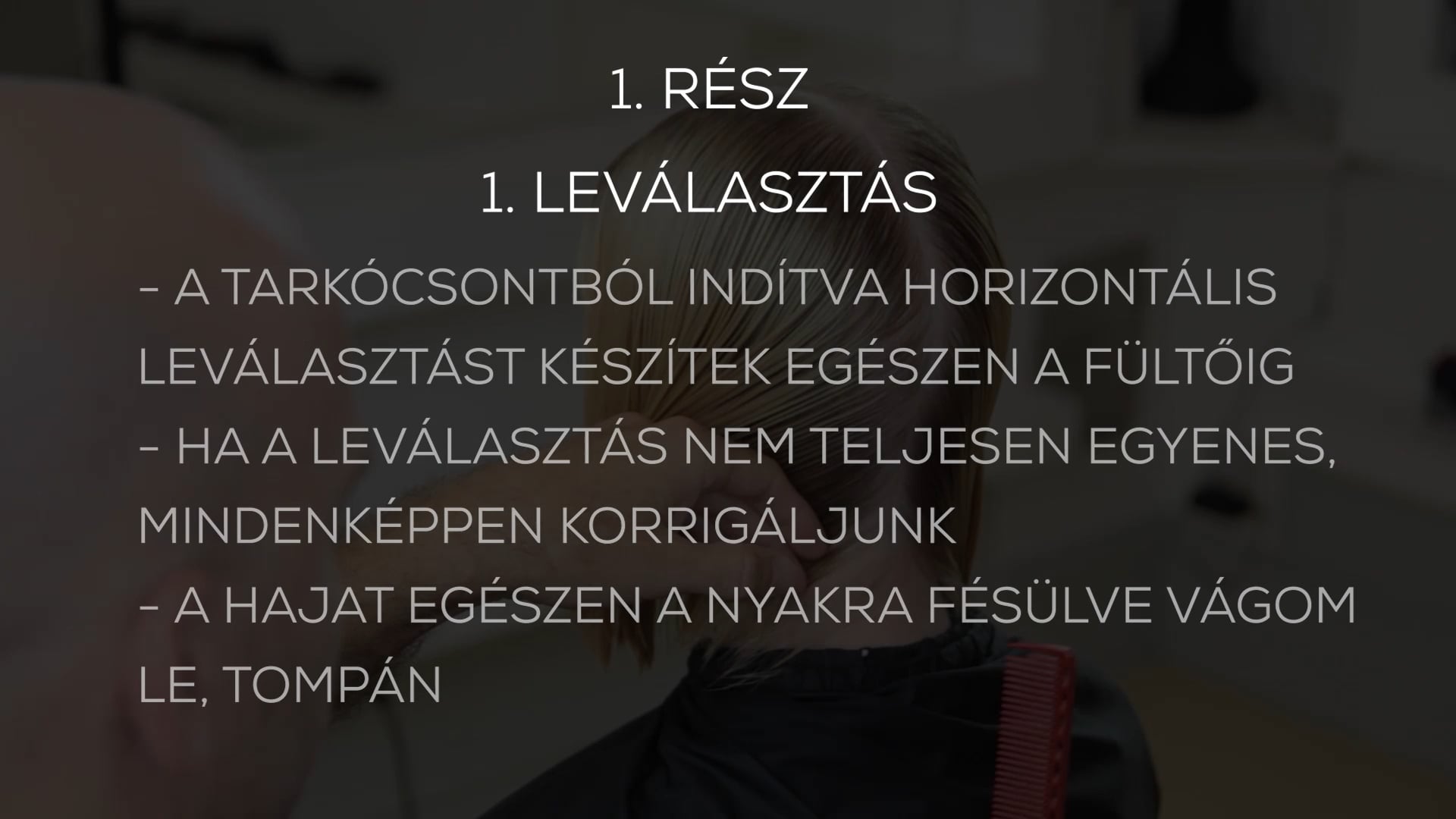 SHORTBOB 1 állig érő forma, horizontális haladás 1. rész