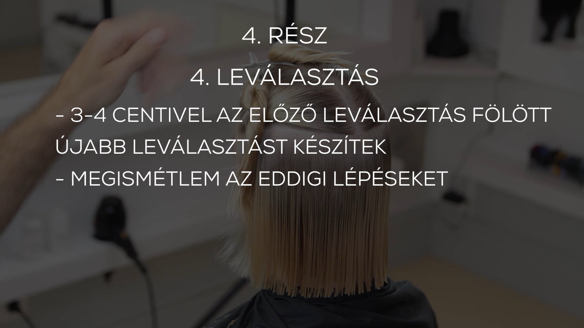 SHORTBOB 1 állig érő forma, horizontális haladás 4. rész