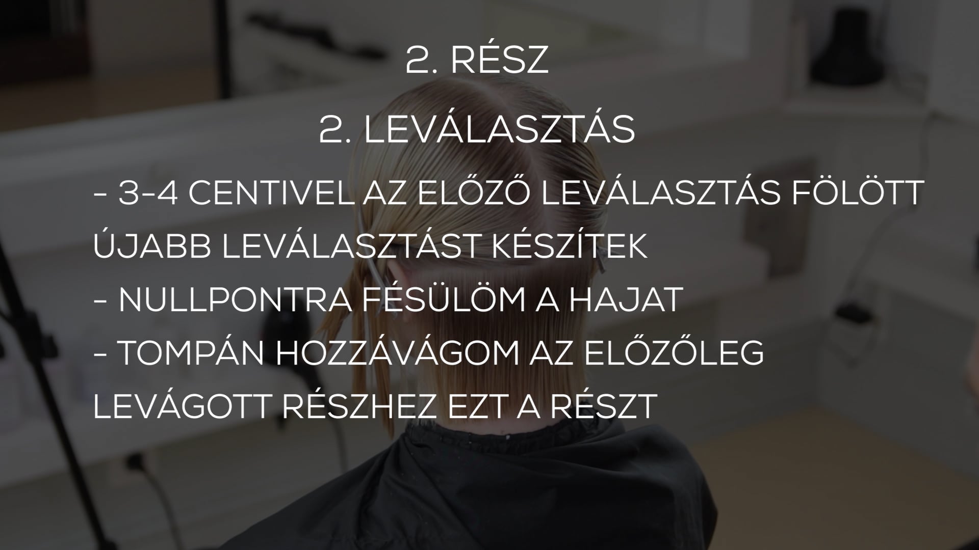 SHORTBOB 1 állig érő forma, horizontális haladás 2. rész