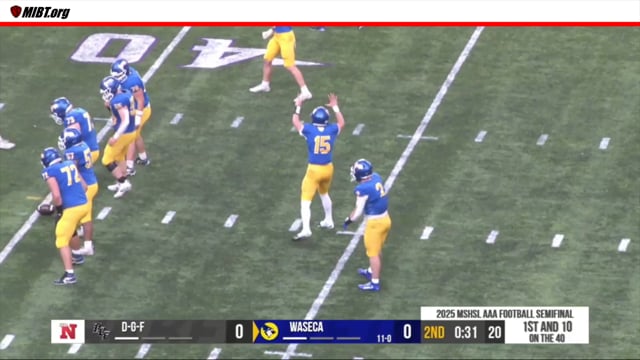 End of Game or Half:  Crew Marks Ball Ready For Play