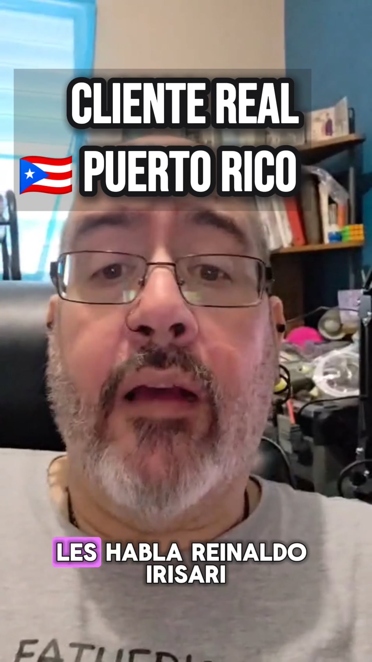 Reinaldo Irisari — testimonio real en video · Puerto Rico
