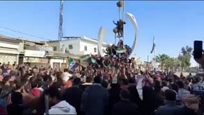 مظاهرة في مدينة سلوك بمحافظة الرقة تطالب بتحرير محافظات الرقة والحسكة ودير الزور من سيطرة "قسد"