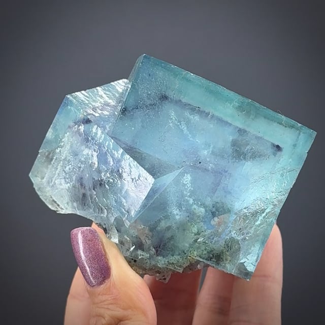 Fluorite with phantoms - SM23-96 - Yindu Ag-Pb-Zn deposit - China