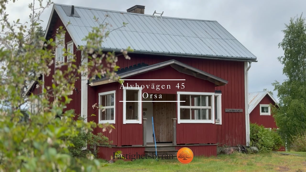 3 rum Villa på Älvhovägen 45 Älvho Ljusdals kommun - video