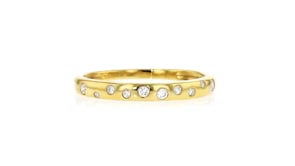 .10 ct. t.w. Scattered Lab-Grown Diamond Ring in 18kt Gold Over Sterling