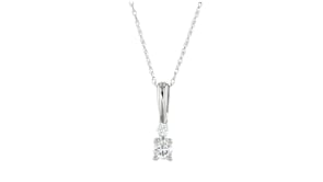 .25 ct. t.w. Lab-Grown Diamond Double-Drop Pendant Necklace in 10kt White Gold