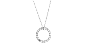.15 ct. t.w. Lab-Grown Diamond Eternity Circle Pendant Necklace in 10kt White Gold