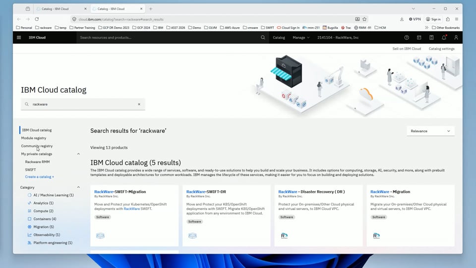 How To Deploy RackWare From IBM Cloud Catalog