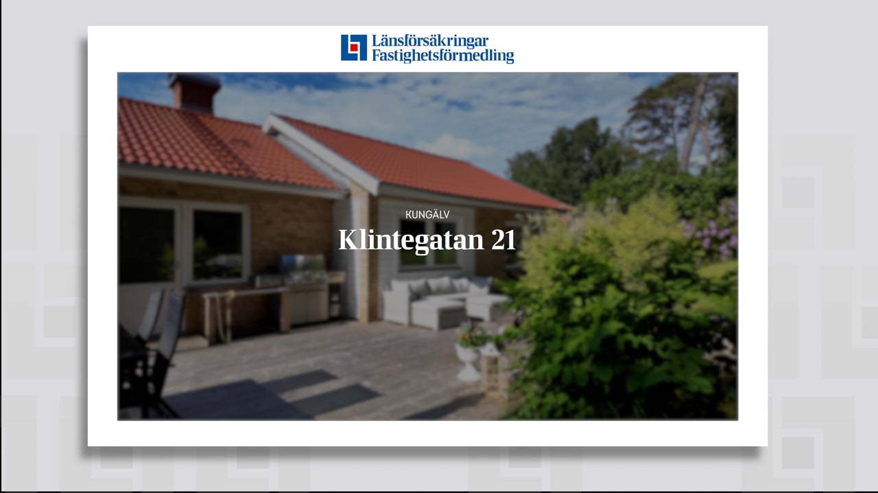 90 m² Villa på Klintegatan 21 Centralt Kungälvs kommun - video