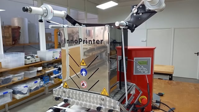 InnoPrinter automatic printing on webbing strapping
