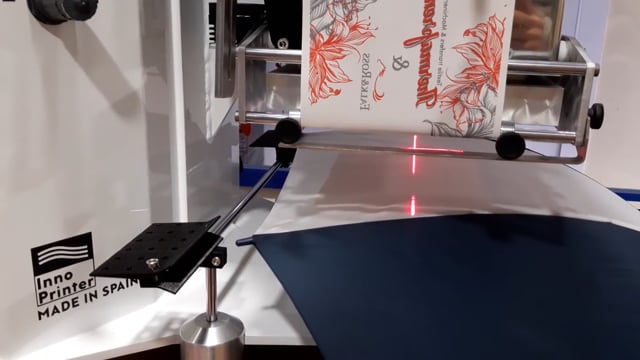 InnoPrinter heat press printing on umbrella panel