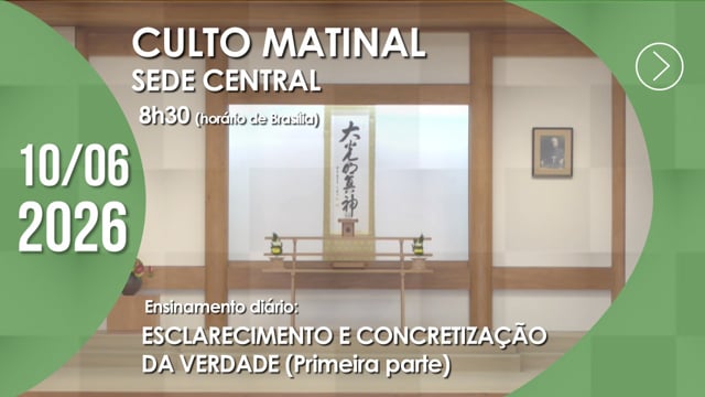Capa do vídeo do “Culto Matinal | Sede Central - 10/06/2026”.
