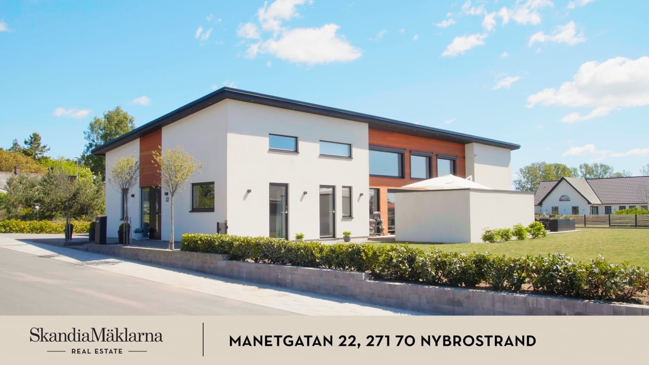 4 rum Villa på Manetgatan 22 Nybrostrand Ystads kommun - video