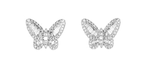 C. 2000 Vintage 2.30 ct. t.w. Diamond Butterfly Earrings in 18kt White Gold