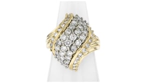 C. 1980 Vintage 2.00 ct. t.w. Diamond Ring in 14kt Yellow Gold
