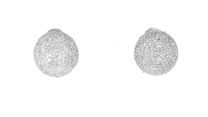 C. 2000 Vintage 4.00 ct. t.w. Diamond Button Earrings in 14kt White Gold