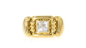 C. 1980 Vintage .50 ct. t.w. Diamond Ring in 18kt Yellow Gold