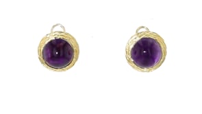 C. 1980 Vintage 22.00 ct. t.w. Amethyst Earrings in 14kt Yellow Gold