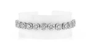 C. 1990 Vintage 8.85 ct. t.w. Diamond Cluster Bracelet in 10kt White Gold