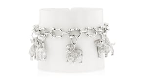 C. 1980 Vintage Tiffany Jewelry Sterling Silver Dog Charm Bracelet