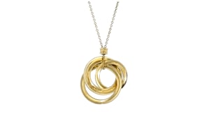 C. 2000 Vintage Tiffany Jewelry 18kt Yellow Gold Interlocking Circles Necklace