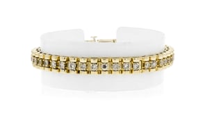 C. 1980 Vintage 3.50 ct. t.w. Diamond Bracelet in 14kt Yellow Gold