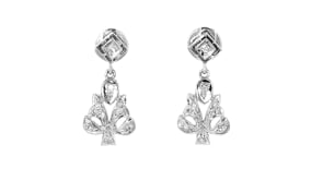 C. 1980 Vintage .30 ct. t.w. Diamond Drop Earrings in 14kt White Gold