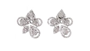 C. 1990 Vintage 2.15 ct. t.w. Diamond Cluster Earrings in 14kt White Gold