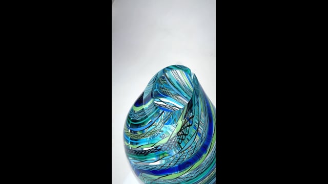Gota Baixa Hippie Torcido Azul e Verde