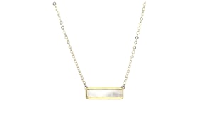 Italian Mother-of-Pearl Bar Necklace in 10kt Yellow Gold
