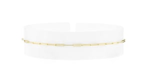 Italian 1.7mm 10kt Yellow Gold Paper Clip Link Anklet