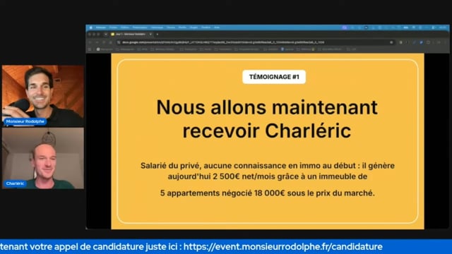 Témoignage vidéo de Charléric