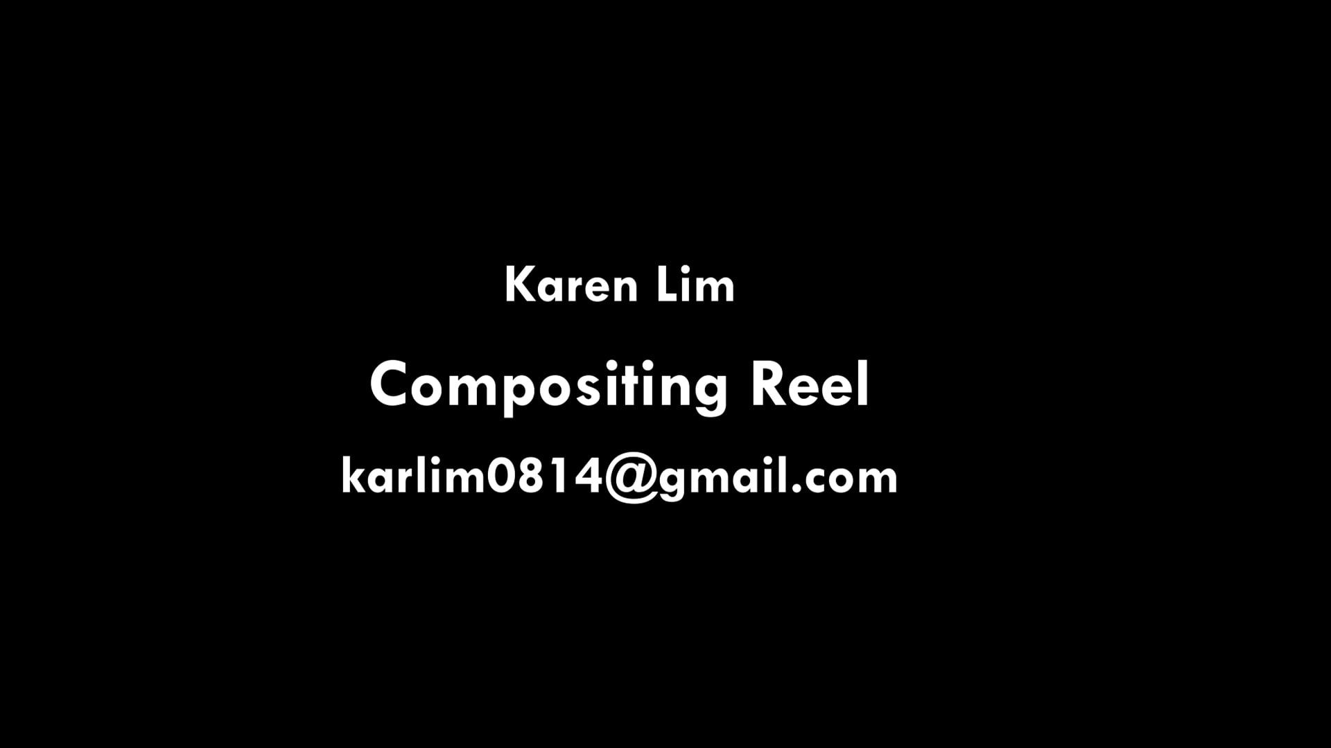 Karen Lim BA (Hons) Animation Production – Compositing Reel