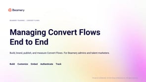 Convert Flows End To End Training