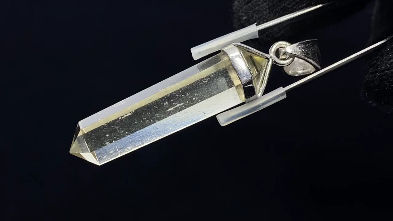 リビアングラス ダブルポイント ペンダントトップ シルバー925製 NO.35