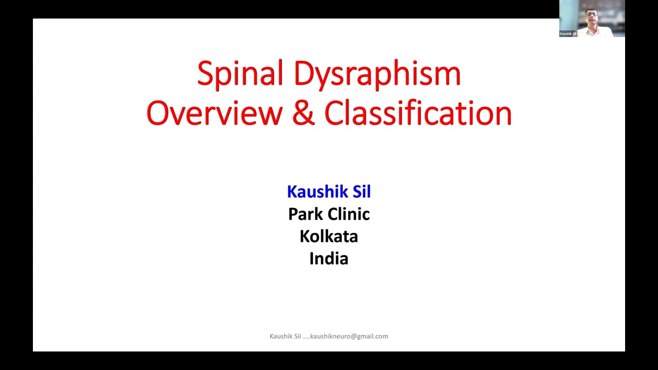 ISPN Webinar 5/26 – Spinal Dysraphism – Spinal Dysraphism Overview and Classification