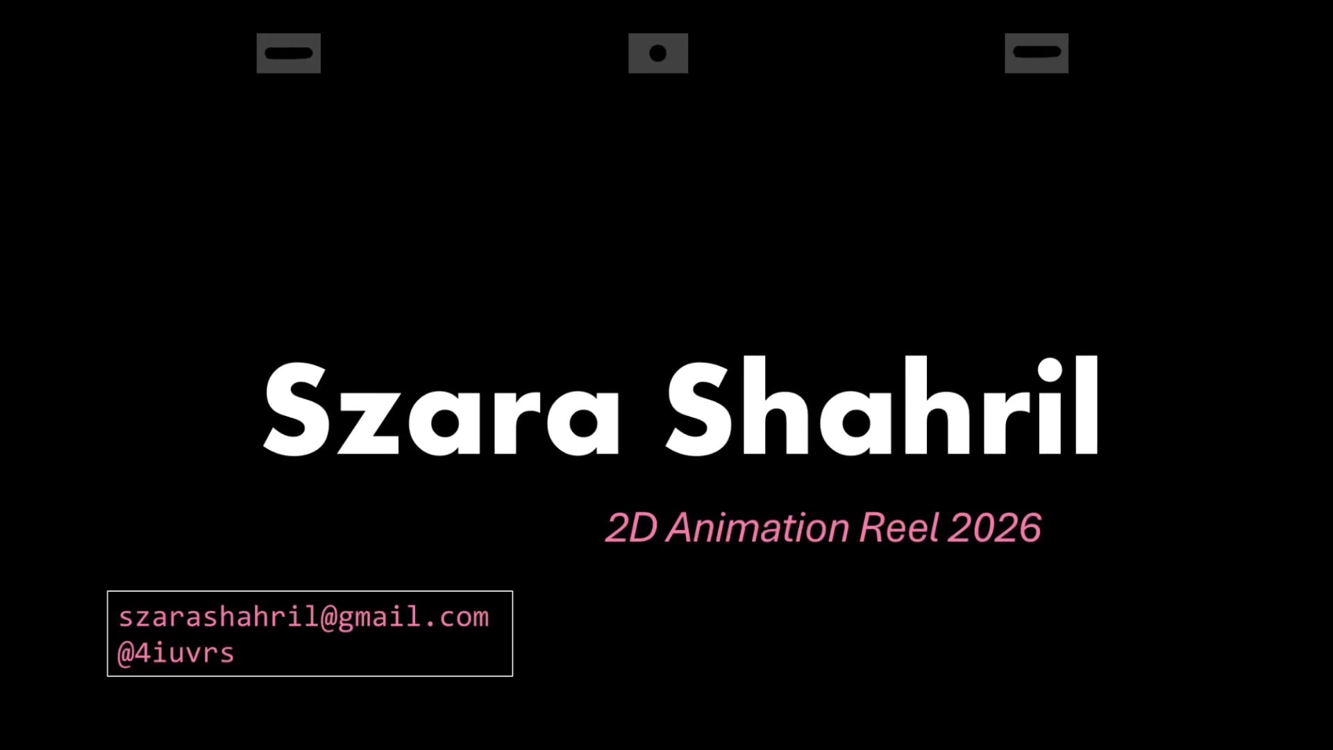 Szara Shahril-Rauz, BA (Hons) Animation Production – 2D Animation Reel
