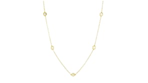 2.00 ct. t.w. Lab-Grown Diamond Station Necklace in 18kt Gold Over Sterling