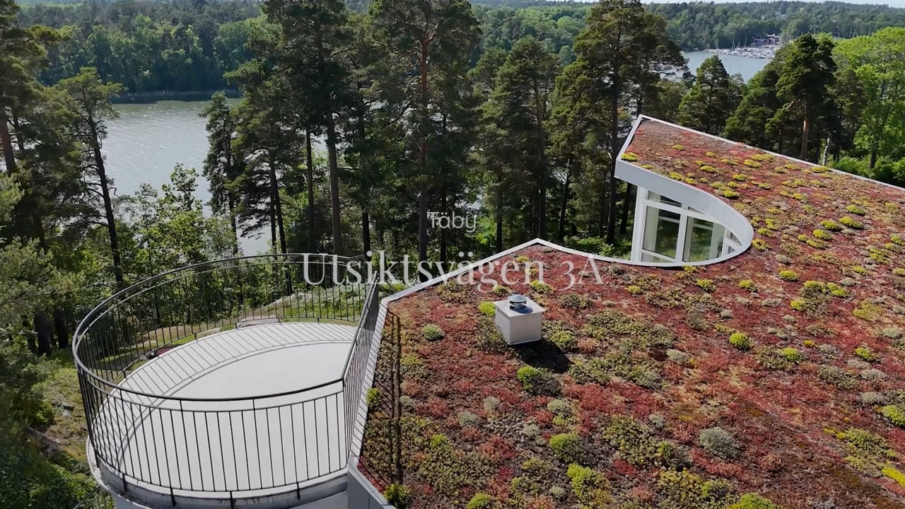 215 m² Villa på Utsiktsvägen 3A Näsbypark - Sjösidan Täby kommun - video