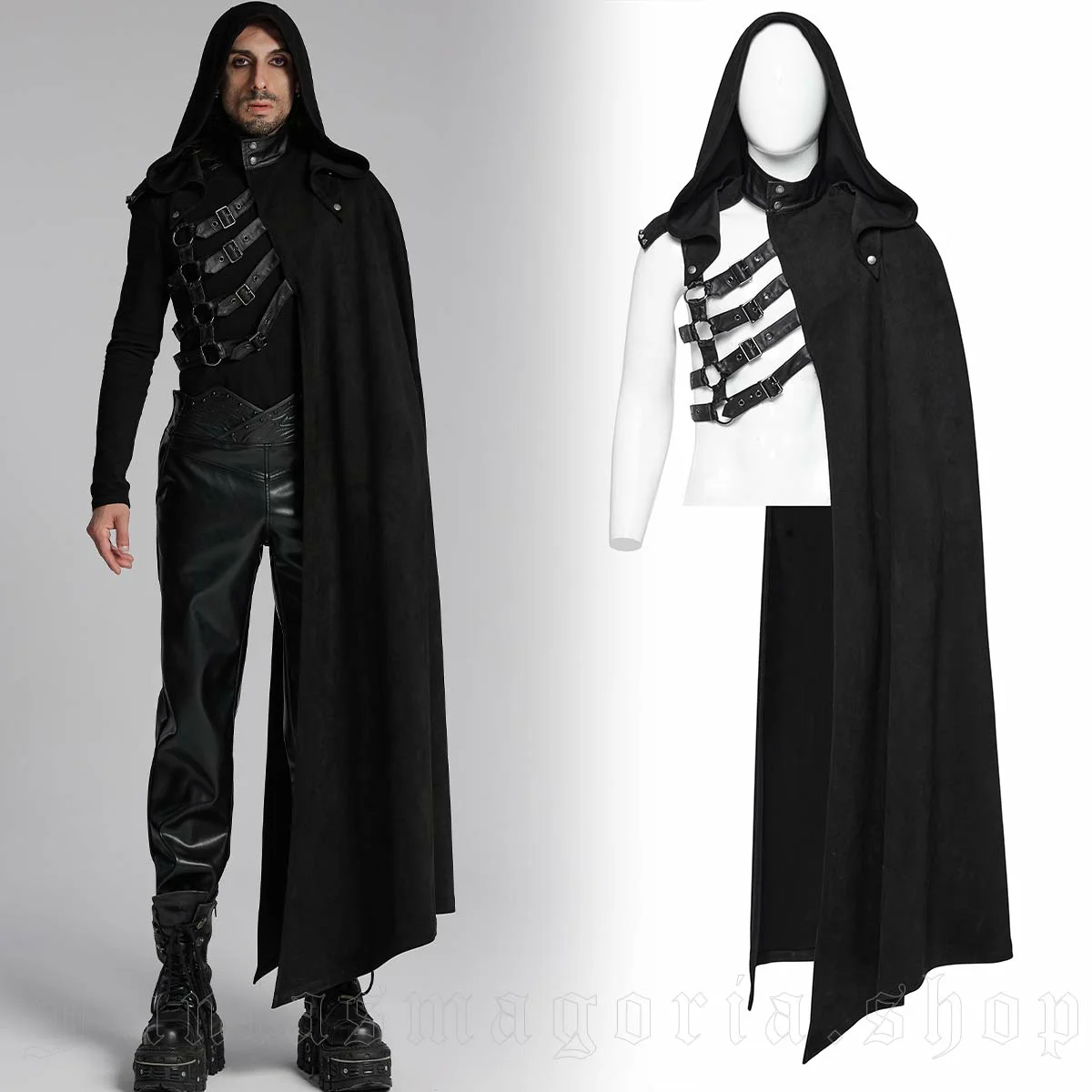 BBOHSS Uomini Piume Harness sciarpa Collo Punk Halloween Party Carnevale Danza Gotica Sciarpa di moda Accessori (Viola