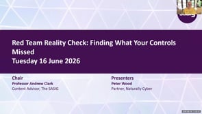 SASIG Webinar - Red Team Reality Check: Finding What Your Controls Missed 2026-06-16 10:00:01