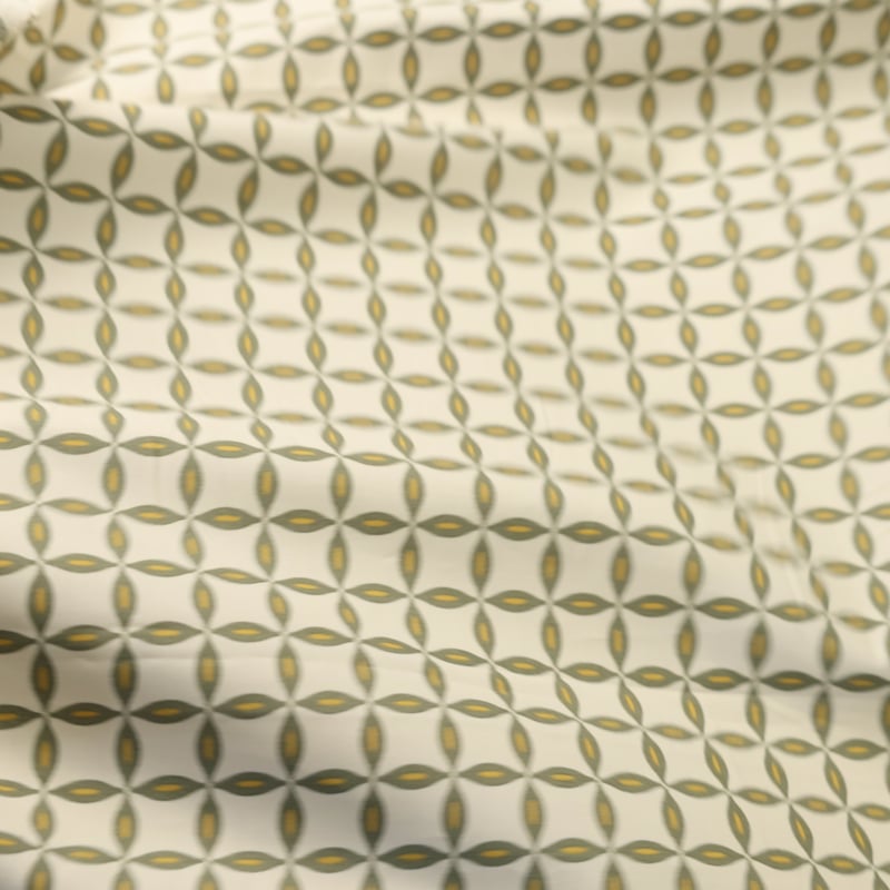 Vidéo: Percale 100% coton peigné luxe - Géométrique vert