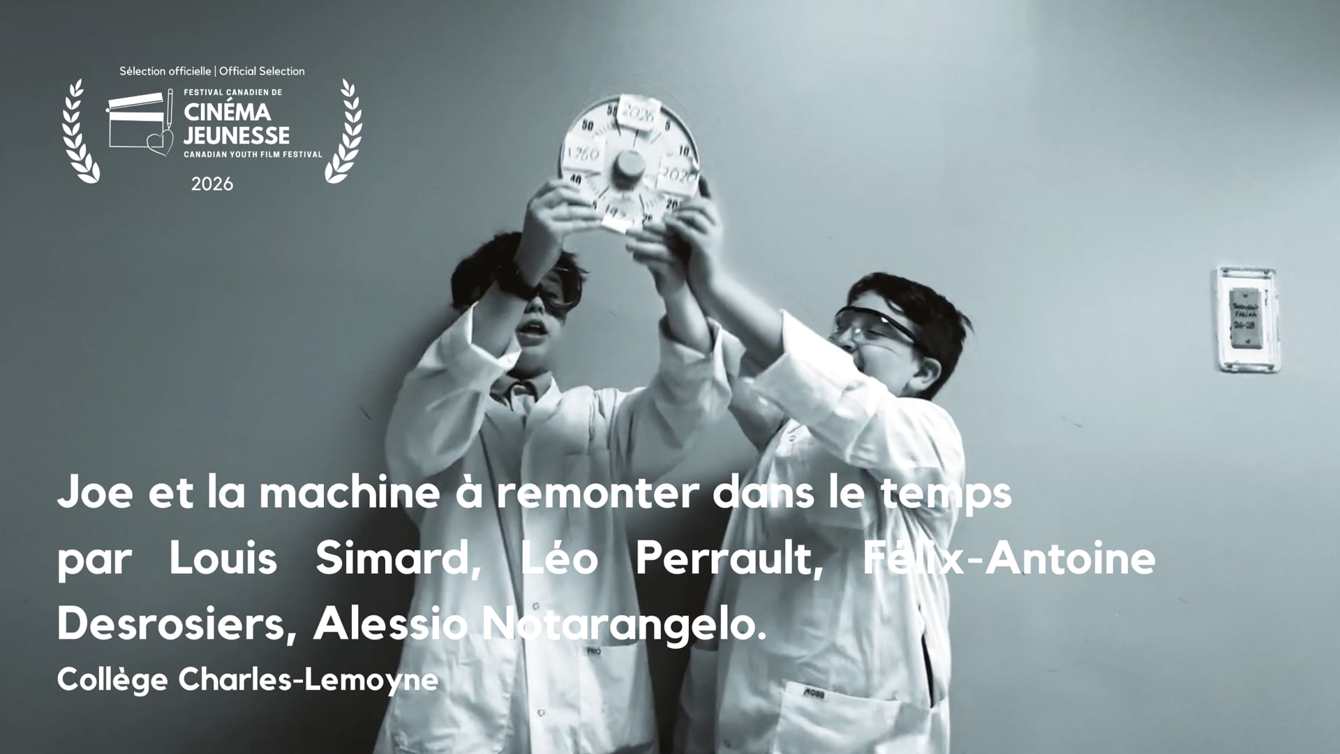 Joe et la machine à remonter le temps par Louis, Léo, Félix-Antoine, Alessio [Collège Charles-Lemoyne]